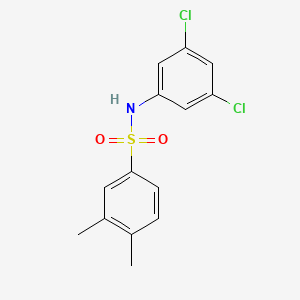 molecular formula C14H13Cl2NO2S B7480022 N-(3,5-dichlorophenyl)-3,4-dimethylbenzenesulfonamide 