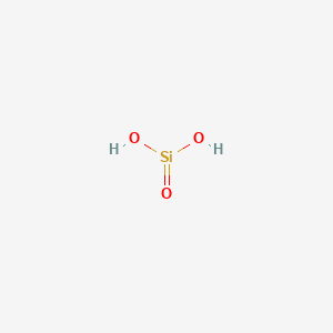 molecular formula H2SiO3<br>H2O3Si B074801 Metasilicic acid CAS No. 1343-98-2