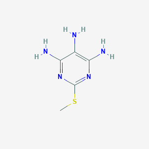 molecular formula C5H9N5S B074803 2-甲基硫基嘧啶-4,5,6-三胺 CAS No. 1431-40-9