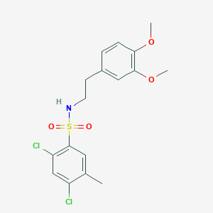 molecular formula C17H19Cl2NO4S B7480780 N1-(3,4-dimethoxyphenethyl)-2,4-dichloro-5-methylbenzene-1-sulfonamide 