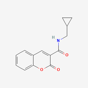molecular formula C14H13NO3 B7481218 N-(cyclopropylmethyl)-2-oxochromene-3-carboxamide 
