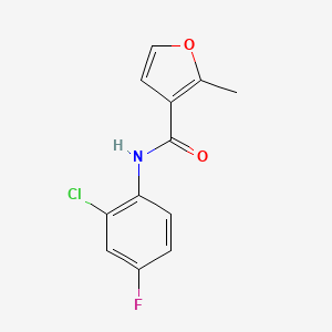 molecular formula C12H9ClFNO2 B7481684 N-(2-chloro-4-fluorophenyl)-2-methylfuran-3-carboxamide 