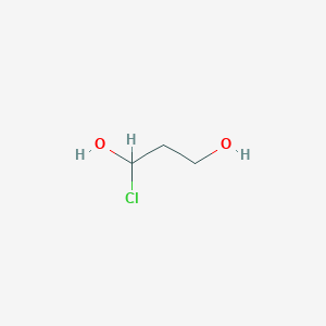 molecular formula C3H7ClO2 B074820 1-Chloropropane-1,3-diol CAS No. 1331-07-3