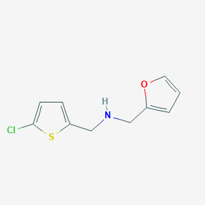 molecular formula C10H10ClNOS B7482370 N-[(5-chlorothiophen-2-yl)methyl]-1-(furan-2-yl)methanamine 