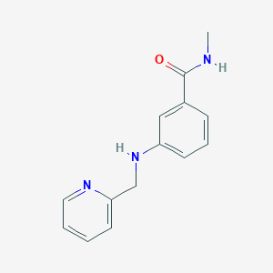 molecular formula C14H15N3O B7482466 N-methyl-3-(pyridin-2-ylmethylamino)benzamide 