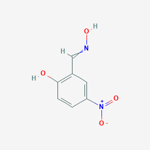 molecular formula C7H6N2O4 B074826 Benzaldehyde, 2-hydroxy-5-nitro-, oxime CAS No. 1595-15-9