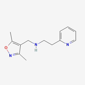 molecular formula C13H17N3O B7482656 N-[(3,5-dimethyl-1,2-oxazol-4-yl)methyl]-2-pyridin-2-ylethanamine 