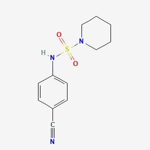 molecular formula C12H15N3O2S B7482764 N-(4-cyanophenyl)piperidine-1-sulfonamide 