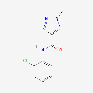 molecular formula C11H10ClN3O B7483150 N-(2-chlorophenyl)-1-methylpyrazole-4-carboxamide 