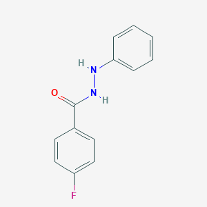 molecular formula C13H11FN2O B074832 BENZOIC ACID, p-FLUORO-, 2-PHENYLHYDRAZIDE CAS No. 1496-02-2