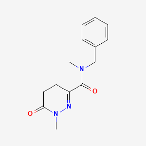 molecular formula C14H17N3O2 B7483235 N-benzyl-N,1-dimethyl-6-oxo-4,5-dihydropyridazine-3-carboxamide 