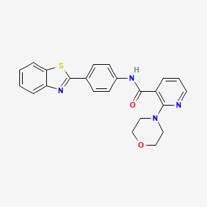 molecular formula C23H20N4O2S B7483266 N-[4-(1,3-benzothiazol-2-yl)phenyl]-2-morpholin-4-ylpyridine-3-carboxamide 