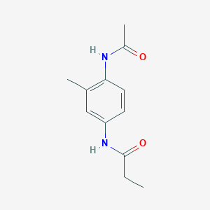 molecular formula C12H16N2O2 B7485221 N-(4-acetamido-3-methylphenyl)propanamide 