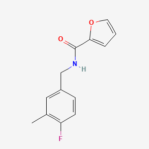 molecular formula C13H12FNO2 B7485261 N-[(4-fluoro-3-methylphenyl)methyl]furan-2-carboxamide 