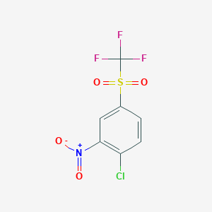 molecular formula C7H3ClF3NO4S B074855 2-Nitro-4-(trifluoromethylsulfonyl)chlorobenzene CAS No. 1550-27-2