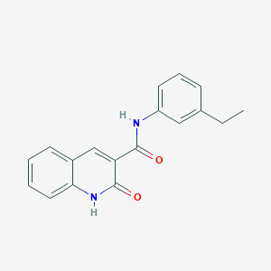 molecular formula C18H16N2O2 B7485664 N-(3-ethylphenyl)-2-oxo-1H-quinoline-3-carboxamide 
