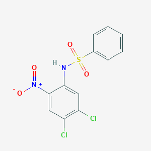 molecular formula C12H8Cl2N2O4S B074882 N-(4,5-二氯-2-硝基苯基)苯磺酰胺 CAS No. 1596-36-7