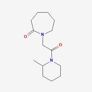 molecular formula C14H24N2O2 B7488241 1-[2-(2-Methylpiperidin-1-yl)-2-oxoethyl]azepan-2-one 