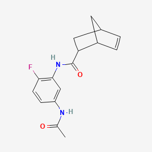 molecular formula C16H17FN2O2 B7488324 N-(5-acetamido-2-fluorophenyl)bicyclo[2.2.1]hept-5-ene-2-carboxamide 