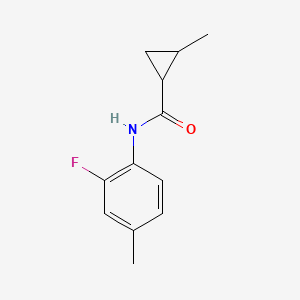molecular formula C12H14FNO B7488609 N-(2-fluoro-4-methylphenyl)-2-methylcyclopropane-1-carboxamide 
