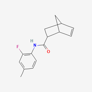 molecular formula C15H16FNO B7488618 N-(2-fluoro-4-methylphenyl)bicyclo[2.2.1]hept-5-ene-2-carboxamide 