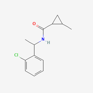 molecular formula C13H16ClNO B7488784 N-[1-(2-chlorophenyl)ethyl]-2-methylcyclopropane-1-carboxamide 