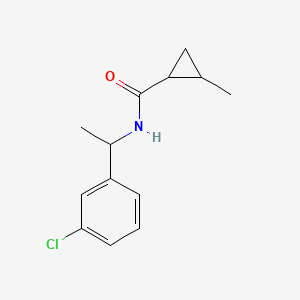 molecular formula C13H16ClNO B7488812 N-[1-(3-chlorophenyl)ethyl]-2-methylcyclopropane-1-carboxamide 