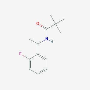 molecular formula C13H18FNO B7488890 N-[1-(2-fluorophenyl)ethyl]-2,2-dimethylpropanamide 