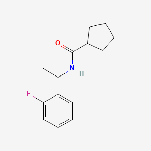 molecular formula C14H18FNO B7488931 N-[1-(2-fluorophenyl)ethyl]cyclopentanecarboxamide 
