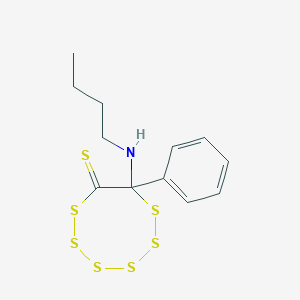 molecular formula C12H15NS7 B074890 8-(Butylamino)-8-phenylhexathiocane-7-thione CAS No. 1153-12-4