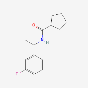 molecular formula C14H18FNO B7489027 N-[1-(3-fluorophenyl)ethyl]cyclopentanecarboxamide 
