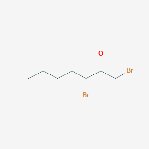 molecular formula C7H12Br2O B074893 1,3-Dibromoheptan-2-one CAS No. 1577-30-6