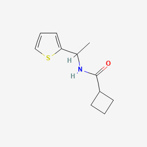 molecular formula C11H15NOS B7489319 N-(1-thiophen-2-ylethyl)cyclobutanecarboxamide 
