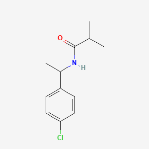 molecular formula C12H16ClNO B7489498 N-[1-(4-chlorophenyl)ethyl]-2-methylpropanamide 