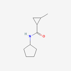 molecular formula C10H17NO B7489604 N-cyclopentyl-2-methylcyclopropane-1-carboxamide 