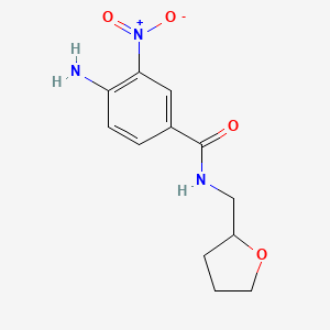 molecular formula C12H15N3O4 B7489631 4-amino-3-nitro-N-(oxolan-2-ylmethyl)benzamide 