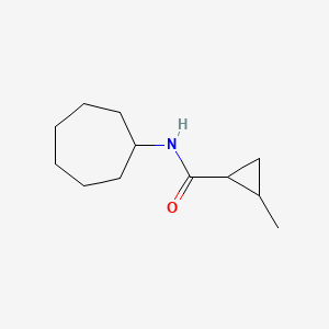 molecular formula C12H21NO B7489671 N-cycloheptyl-2-methylcyclopropane-1-carboxamide 
