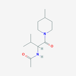 molecular formula C13H24N2O2 B7489692 N-[3-methyl-1-(4-methylpiperidin-1-yl)-1-oxobutan-2-yl]acetamide 