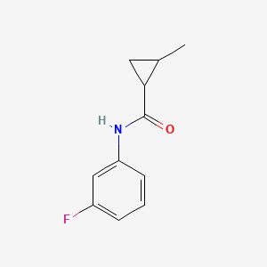 molecular formula C11H12FNO B7489763 N-(3-fluorophenyl)-2-methylcyclopropane-1-carboxamide 