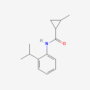molecular formula C14H19NO B7489792 2-methyl-N-(2-propan-2-ylphenyl)cyclopropane-1-carboxamide 