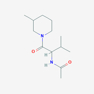 molecular formula C13H24N2O2 B7489810 N-[3-methyl-1-(3-methylpiperidin-1-yl)-1-oxobutan-2-yl]acetamide 