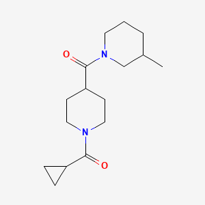 molecular formula C16H26N2O2 B7489844 Cyclopropyl-[4-(3-methylpiperidine-1-carbonyl)piperidin-1-yl]methanone 