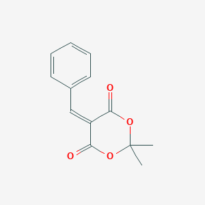 molecular formula C13H12O4 B074899 5-Benzylidene-2,2-dimethyl-1,3-dioxane-4,6-dione CAS No. 1214-54-6