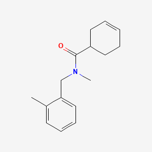 molecular formula C16H21NO B7490046 N-methyl-N-[(2-methylphenyl)methyl]cyclohex-3-ene-1-carboxamide 
