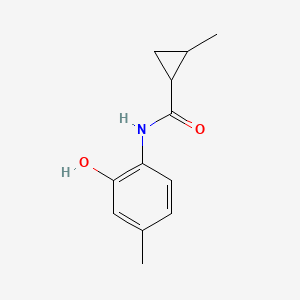 molecular formula C12H15NO2 B7490210 N-(2-hydroxy-4-methylphenyl)-2-methylcyclopropane-1-carboxamide 