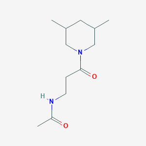 molecular formula C12H22N2O2 B7490243 N-[3-(3,5-dimethylpiperidin-1-yl)-3-oxopropyl]acetamide 