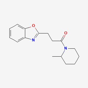 molecular formula C16H20N2O2 B7490249 3-(1,3-Benzoxazol-2-yl)-1-(2-methylpiperidin-1-yl)propan-1-one 
