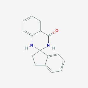 molecular formula C16H14N2O B7490321 Spiro[1,2-dihydroindene-3,2'-1,3-dihydroquinazoline]-4'-one 