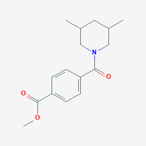 molecular formula C16H21NO3 B7490347 Methyl 4-(3,5-dimethylpiperidine-1-carbonyl)benzoate 