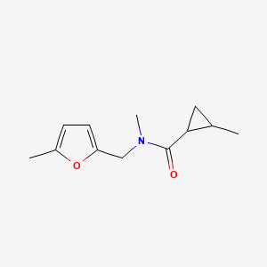 molecular formula C12H17NO2 B7490365 N,2-dimethyl-N-[(5-methylfuran-2-yl)methyl]cyclopropane-1-carboxamide 